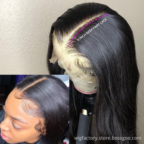 Cheap price body wave transparent glueless lace wig, 13*6 virgin cuticle aligned transparent lace wig